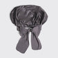 Adjustable Oversized Satin Bonnet- Charcoal